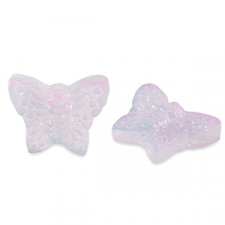 Glass bead 16mm Butterfly - Lilac